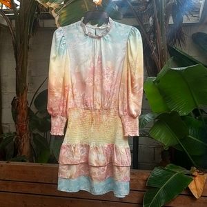 Amanda Uprichard Tropical Ruffle Mini Dress